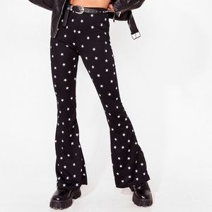 Nasty gal flare star print pants